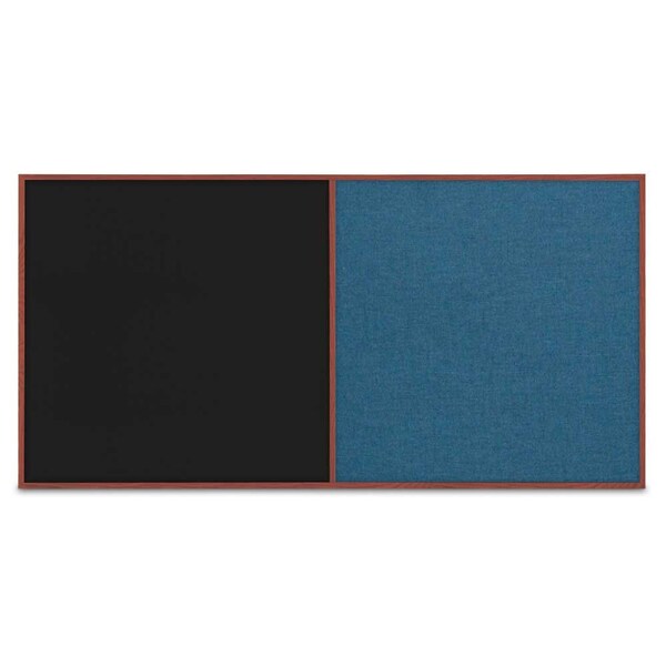 Enclosed Corkboard, 3 Door, 96"x48", 4" Fra, UV3413-SATIN-COBACC